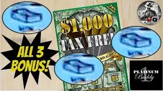 🟢UNREAL!🟢ALL 3 BONUSES!!🟢Killing the ODDS!🟢$1,000 TAX FREE🟢Ohio Lottery Scratch Off Tickets🟢