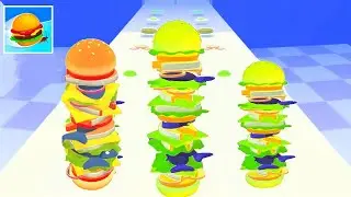 Burger Rush Gameplay 🍔🌈🤩 All levels Walkthrough Gameplay Android, iOS Mobile || Burger rush