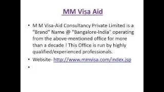MM Visa Aid Consultancy in Bangalore