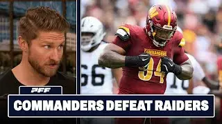 Обзор матча Washington Commanders против Las Vegas Raiders | Шоу PFF Grade Release