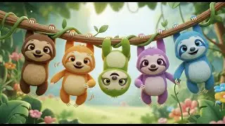 Five Little Sloths Hang Hang Hang | Nursery Rhymes for Kids & Baby Songs