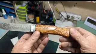 Mounting a knife onto a pin. How to drill a hole accurately.