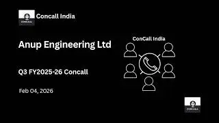 Anup Engineering Ltd Q3 FY2025-26 Concall