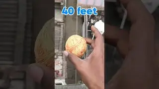 drop challenge with rubber ball