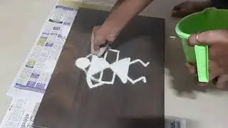 Warli tutorial part 4 | basic technique of warli rangoli | simple warli rangoli | basic of watli ran