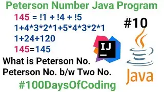Peterson Number Program In Java | What is Peterson Number | #100daysofcode #javaprogramming #java