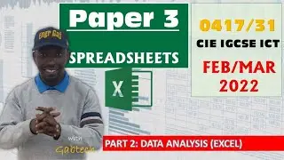 Cambridge IGCSE ICT Paper 3 October November 2021 (Part 1) | Data Analysis