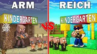 POOR Villager vs. RICH Pat KINDERGARTEN! (Minecraft)