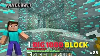 I DIG 1000 BLOCK IN MINECRAFT PART 2