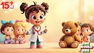 Bear is Feeling Better! Pinki the girl's Doctor Check up Rhyme | Nursery Rhymes & Kids Songs