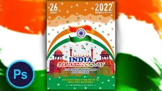 India Republic Day Poster Design In Photoshop | Republic Day Poster Design | Photoshop Tutorial