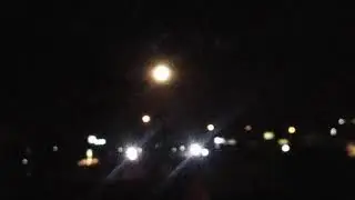 Yellow moon at 5:00 AM in Salt Lake City, Utah