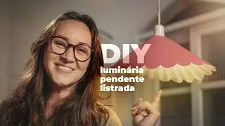 DIY | Lumin&aacute;ria pendente listrada feita de papel!