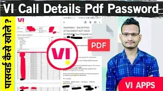 vi call details pdf password | vi call details kaise nikale | vi call History pdf Technical Thought