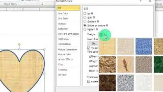 Shape fill effect in Microsoft office word 2010