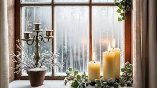 Cozy Christmas Farmhouse Interior Hearth Frame TV Art &ndash; FREE Preview! 🏡