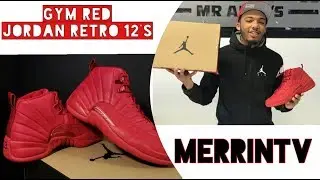 AIR JORDAN GYM RED RETRO 12 , BETTER THAN GYM RED 11's?! ON FEET & REVIEW | MerrinTv