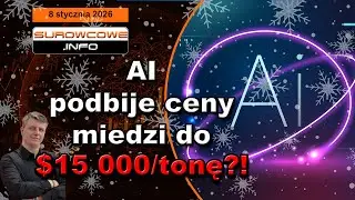 Surowcowe info 8 stycznia 2026: AI podbije ceny miedzi do $15 000/tonę?!