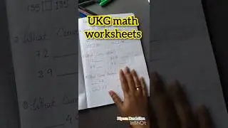 UKG Math Worksheets|| Number worksheet| Math | CBSE math    #ukg