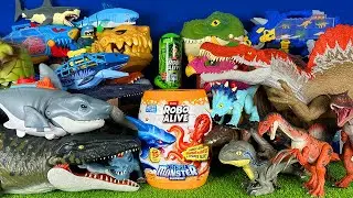Jurassic World Unboxing Review Asmr Dinosaur T-rex Spinosaurus Mosasaurus Megalodon Quetzalcoatlus