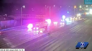 Debris closes I-80 lanes early Tuesday morning