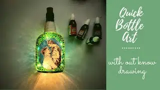 Photo bottle art / Glass Bottle Painting /Bottle Decoration Ideas