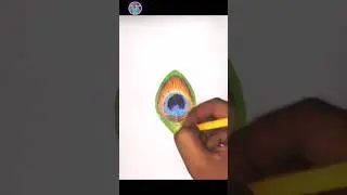 peacock feather drawing🔥#shorts