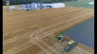 Planting Double Crop Soybeans near Arcanum Ohio