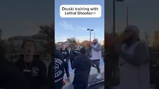 Druski training with Lethal Shooter 😳🤣 #funny #sports #basketball @TheLethalShooter @druski