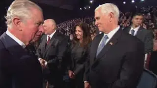 Video appears to show Prince William snubbing Mike Pence at World Holocaust Forum