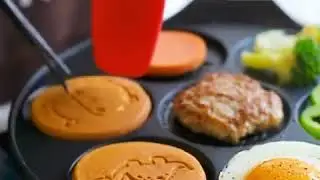 Cute Animals Pancake Non-Stick Pan with Silicone Spatula by Maple and Mangoes