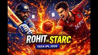 Power vs Pace 💥 | Rohit Sharma vs Mitchell Starc | IPL 2026 Thriller #RohitsharmavsStarc #shorts