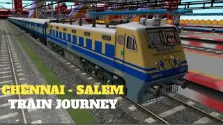 Indian Loco Train Simulator game Play | Chennai To Salem Train Journey | Wap 4 + Blue ICF Coach 