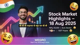 18 August 2025 ko Indian stock market ne zabardast move dikhaya 🔥