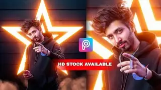 Saarvendra new neon glow star concept photo editing tutorial - glowing star photo editing in picsart