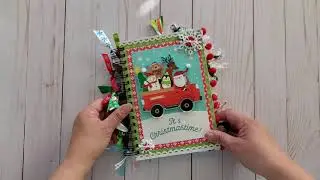 Christmas Junk Journal with Dollar Tree Card-SOLD