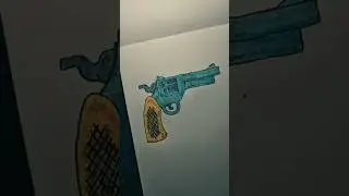 🎨 Drawing a Classic Revolver &ndash; Colorful Sketch! 🔫✨