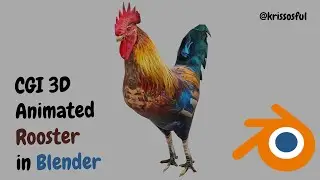 CGI 3D Animated Animal in Blender, Rooster#blender #model