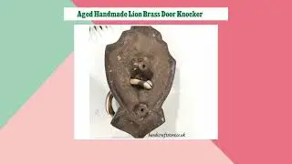 Aged Handmade Lion Brass Door Knocker