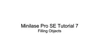 Учебное пособие по Minilase&trade; Pro SE 7 &mdash; Настройки заливки