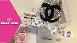 KIT Infantil mamadeira, pente e chupeta | Personalizados com Swarovski