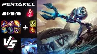MID Fizz vs Xerath [PENTAKILL] - NA Grandmaster Patch 25.S1.5