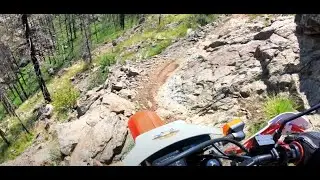 Tight Single Track on The Honda XR650L!!