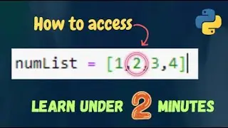 How to access items using Index numbers? -  List in Python | Explained in English | Free Coding