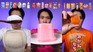 [COMPILATION] EAT RANDOM COCONUT 🥥, STRAWBERRY 🍓, AND ORANGE 🍊 FLAVORED FOODS