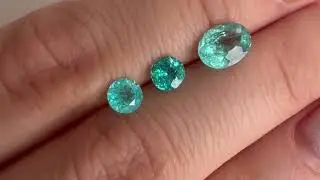 Natural Brazilian Paraiba Tourmaline 1.44 (SKU 3337) and 0.48 (SKU 3757) and 0.43 (3699) carats