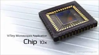 ViTiny (Taiwan) Digital Microscope UM08 Application Video - Chip 10x