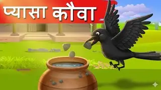 प्यासा कौवा | Thirsty Crow Story In Hindi | Moral Kids Stories 