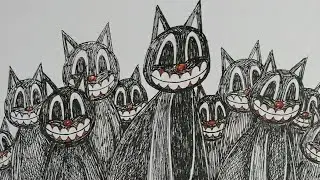 Cartoon cat drawing 