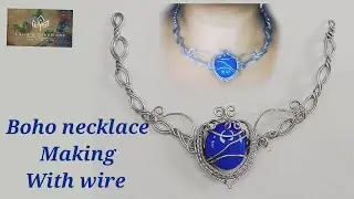 Wire wrapping tutorial for Boho necklace/#wirewrapping #tutorial #forbeginners #necklace #